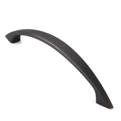 Cauldham Solid Kitchen Cabinet Arch Pulls Handles (5" Hole Centers) - Curved Drawer/Door Hardware - Style M243 - Oil Rubbed Bronze