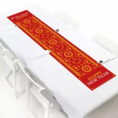 Big Dot of Happiness Lunar New Year Party - Petite Paper Table Runner - 12 x 60 inches