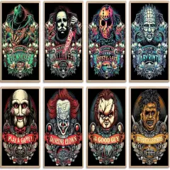 8 Pack Horror Diamond Painting Kits for Adults