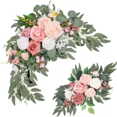 Artificial Flower Swag Set of 2 for Wedding Welcome Signs Wedding Arch Flowers