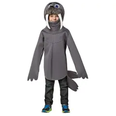 Infant Walrus Costume Gray Tunic with Flippers Tail and Tusks, Perfect for Themed Parties