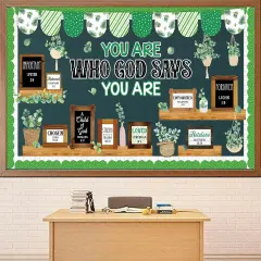 68 Pcs Christian Eucalyptus Bulletin Board Set