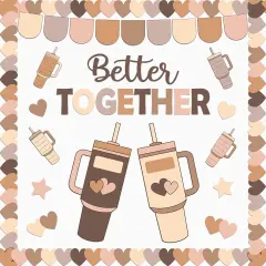 Boho Better Together Classroom Bulletin Board