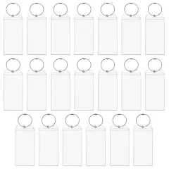 20 Pack Plastic Cruise Luggage Tags, Bulk Zip Seal and Steel Loops for Suitcases (3.5 x 7.2 In) Clear