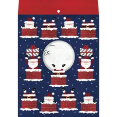 Pack/6: Here Comes Santa Theme Mailing Envelope - 9 x 1/2 x 12"