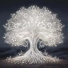 Special Shape Diamond Art Kits for Adults Beginners,Tree of Life Diamond Painting Kits for Adults,DIY White Tree Crystal Rhinestones Painting kit for Home Wall Decoration 12&times;12inch