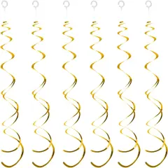30 Pieces Gold Hanging Swirl Decorations