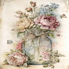 Paint by Numbers Kit for Adults Beginners, Flower DIY Easy Acrylic Oil Painting by Numbers on Canvas, Paint-by-Numbers Drawing Kits for Gift Home Wall Decor Without Frame 16x20in