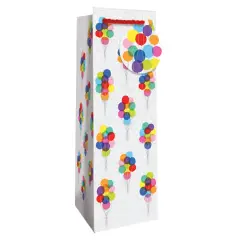 Pack/6: Bunch of Balloons Wine Bag - 4-1/2 x 4-1/2 x 14"