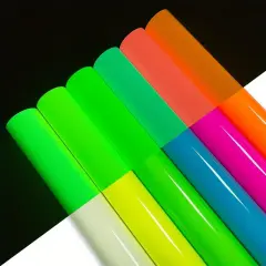 12'' x 12''-6 Sheets HTV Heat Transfer Vinyl for Cricut Machine-Fluorescent Glow in Dark HTV,