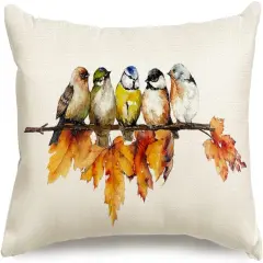 Thanksgiving Decor Maple Leaf Decorative Lumbar Throw Pillow Cases Farmhouse