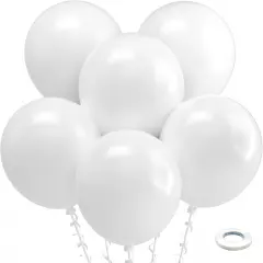 30pack White Latex Balloons
