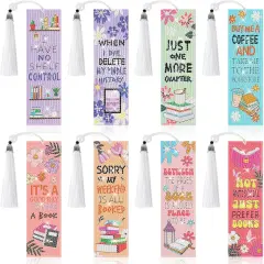 8 Pieces Book Lovers Diamond Art Bookmarks 5d Beaded Bookmark