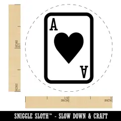 Playing Card Ace of Heart Self-Inking Rubber Stamp for Stamping Crafting Planner Pink