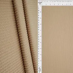 1 Yard Double Knit Cozy Fabric 240 GSM, 77% Polyester 18% Rayon 5% Spandex Blend 56/57" Width SAND