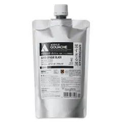 Holbein Acrylic Gouache &ndash; Super Opaque Black, 300 ml pouch