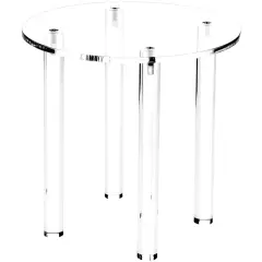 Plymor Clear Acrylic Round 4-Leg Display Riser, 8" H x 8" W