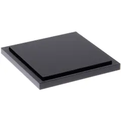 Plymor Black Acrylic Square Display Base, 4.625" W x 4.625" D x 0.4375" H