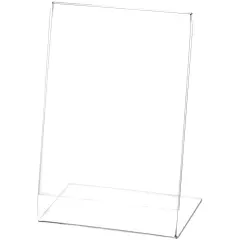 Plymor Clear Acrylic Sign Display / Literature Holder (Angled), 4" W x 6" H