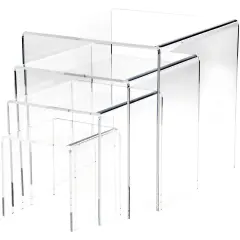 Plymor Clear Acrylic Square Display Risers