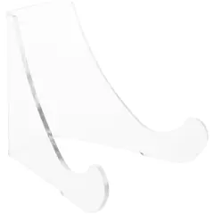 Plymor Clear Acrylic Flat Back Easel With Rounded Support Ledges, 3" H x 3" W x 3.25" D