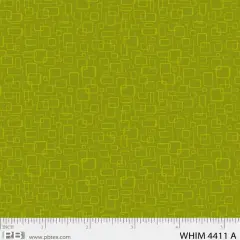 Olive Green Whimsy On The Quad 44"/45" Fabric Per Yard