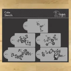 Blooming Cherry Tree Cake Stencil Set | C440 by Designer Stencils | Cake Decorating Tools |