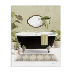 Stupell Industries Relaxing Bathroom Tub Canvas Wall Art Design by House Fenway