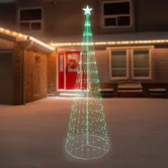 Northlight LED Lighted Show Cone Christmas Tree with Star Outdoor Decoration - 12' - Green