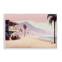 Stupell Industries Caf&eacute; at Head Of Bay Framed Giclee Wall Art Design by Noah Bay