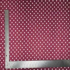 1 Yard DTY Double Sided Brushed Knit Small Polka Dot Print Fabric Soft, Elegant, and Versatile 58/60 Inches Wide Mauve/Ivory