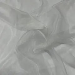 1 Yard Crinkle Barbie Organza Fabric Sheer, Crisp & Elegant for Decor Events & Crafts White