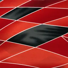 1 Yard ITY Knit Geometric Print Fabric for Fashion and Crafts 60 Inches Wide Red