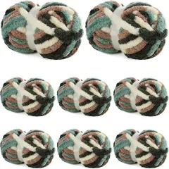 Tie Dye Chunky Chenille Yarn (8, Apricpot Green)