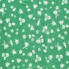 1 Yard DTY Brushed Ditsy Floral Print Fabric Soft Stretch Lightweight 58/60" Wide GREEN