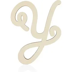 Wooden Monogram Alphabet Letters, Decorative Letter Y (13 Inches) Brown