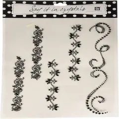 Say It In Crystal Borders Black