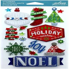 Jolee's Boutique Holiday Words Dimensional Stickers