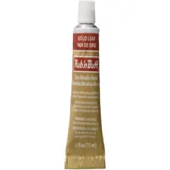AMACO Rub n Buff Wax Metallic Finish - Rub n Buff Gold Leaf 15ml Tube - Versatile Gilding Wax for Finishing Furniture Antiquing and Restoration - Rub and Buff Colors Single Tube