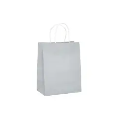 Functional Matte Shopping Bag with White Interior 10" x 5" x 13"