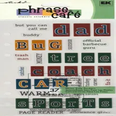 Sticko Phrase Cafe' Dad Clear Stickers