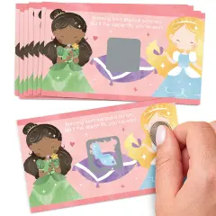 Big Dot of Happiness Princess Party Game Scratch Off Cards, Fun Party Activity for Kids, Princess Birthday Game for Girls' - 22 Count