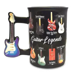 Collections Etc Colorful Guitar Legends Novelty Ceramic Mug