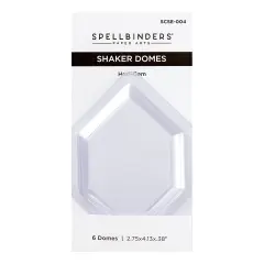 Spellbinders Shaker Dome 6/Pkg-Hexi-Gem