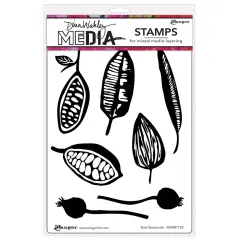 Dina Wakley MEdia Cling Stamps 6"X9"-Bold Botanicals