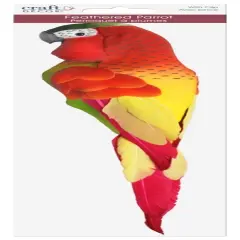 Craft Dcor Essentials Feathered Parrot W/Clip 13"1/Pkg -Glitter Red