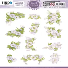 Find It Trading Precious Marieke 3D Punchout Sheet-Amethyst, Purple Blossom
