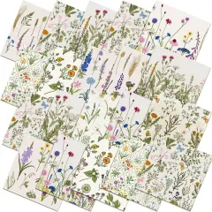 10 Pcs Wildflower Floral Quilting Fabric 18 x 22 Inch Spring