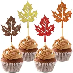 Maple Leaf Cupcake Toppers