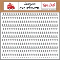 Santa's Christmas Delivery Stencil 6"X6"-Frosting Swirls